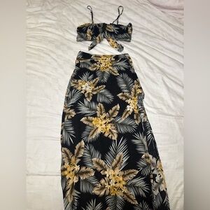 Two Piece Floral Vacation Set